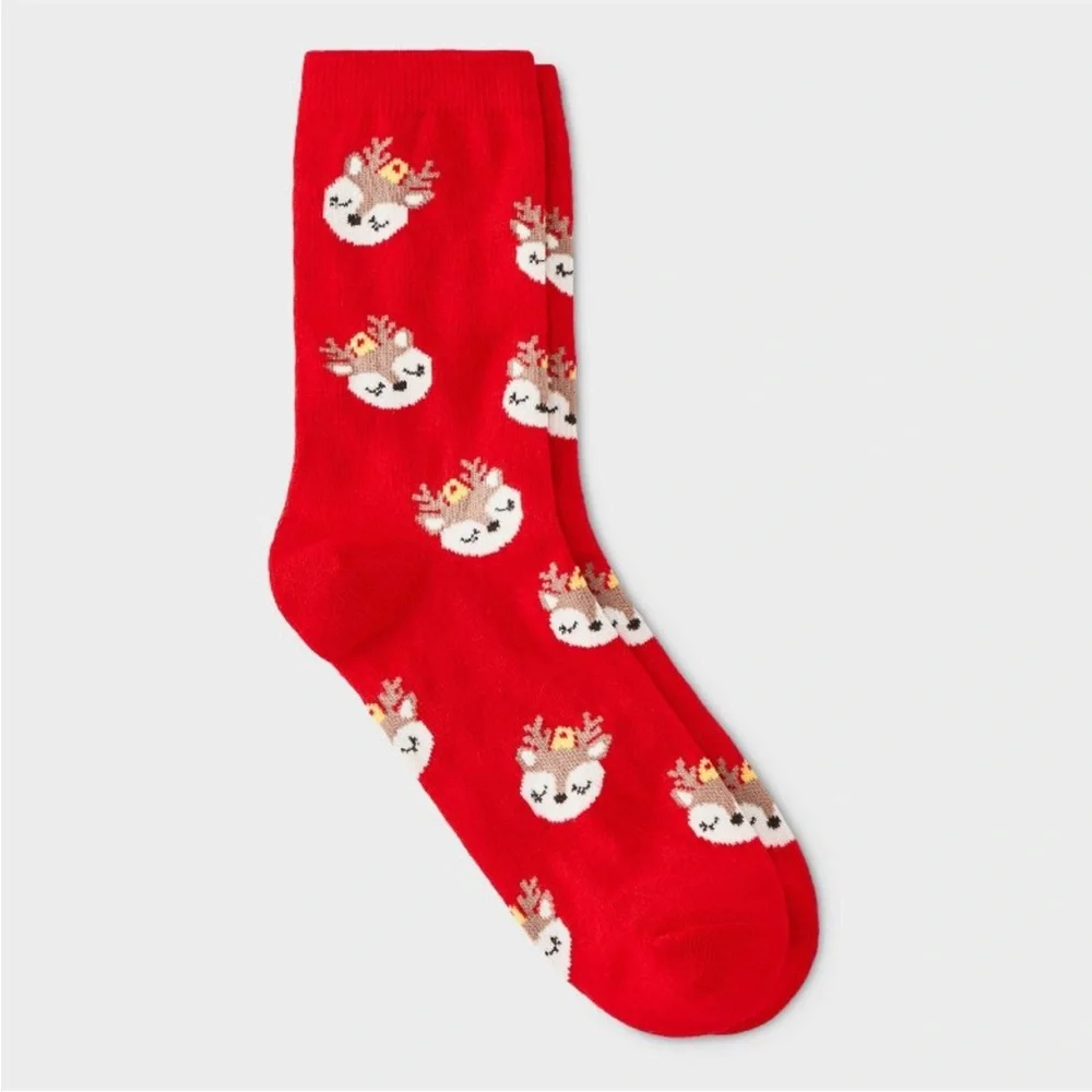 Women’s Wondershop Reindeer Christmas Crew Socks